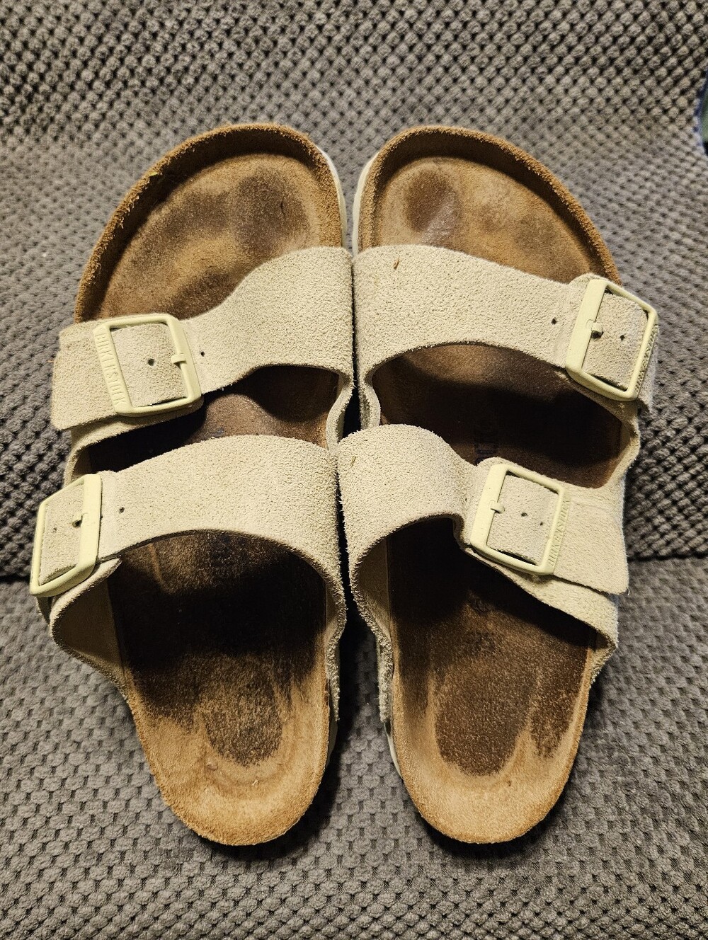 BIRKENSTOCK Suede Arizona 40 Reg Light Lime Green